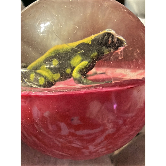 Vintage Pink Rubber Bouncy Ball Frog Inside Vending Machine Novelty Toy - Picture 11 of 14